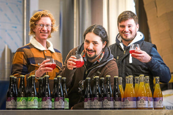 Vault City Brewing marketing manager Andy Gibson and co-founders Johnny Horn and Steve Smith-Hay with some of the companys beers.