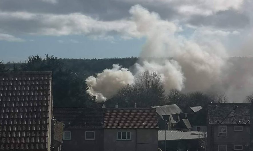 The scene in Cardenden earlier. Pic from Fife Jammers.