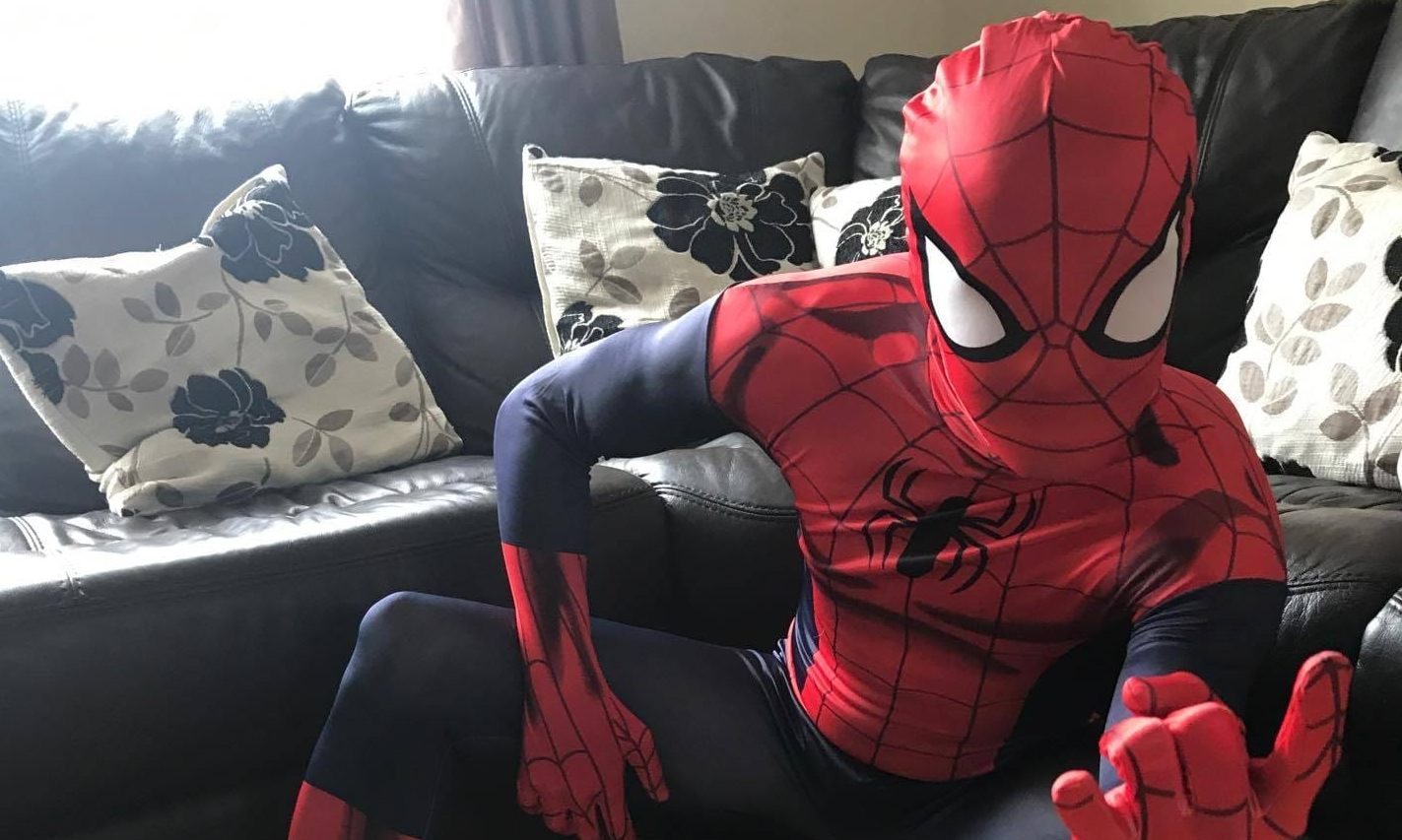 Scott Watson as Arbroath's Spider-Man.