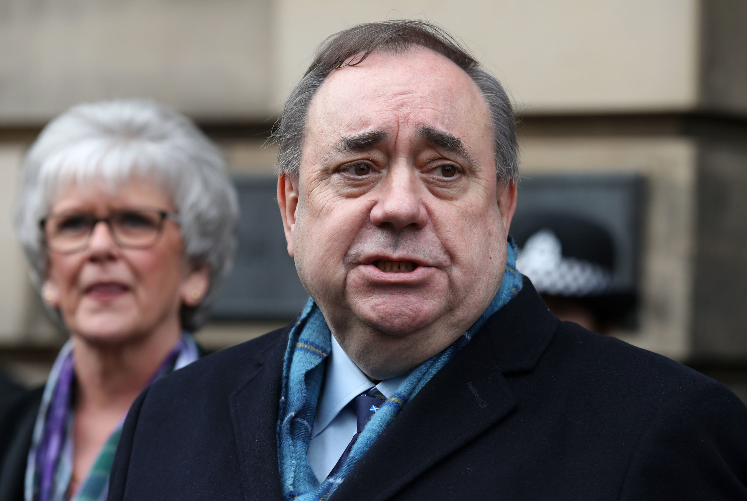 Alex Salmond speaks outside the High Court in Edinburgh.
