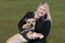 Dani Birnie of Search Dogs for Lost Dogs Scotland  with her search dog Nova.
