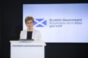 Scotland's First Minister Nicola Sturgeon holds a briefing on the coronavirus (COVID-19) outbreak.