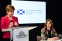 Dr Catherine Calderwood alongside First Minister Nicola Sturgeon at a coronavirus update on March 12.