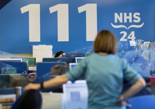 The NHS 24 contact centre at the Golden Jubilee National Hospital in Glasgow.