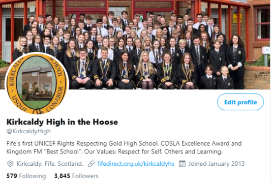 The main picture of the school's Twitter account looks a little different....