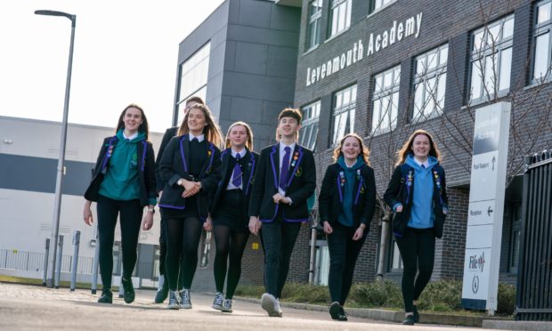 Pupils leave Levenmouth Academy, some for the last time and some not knowing when they will return.