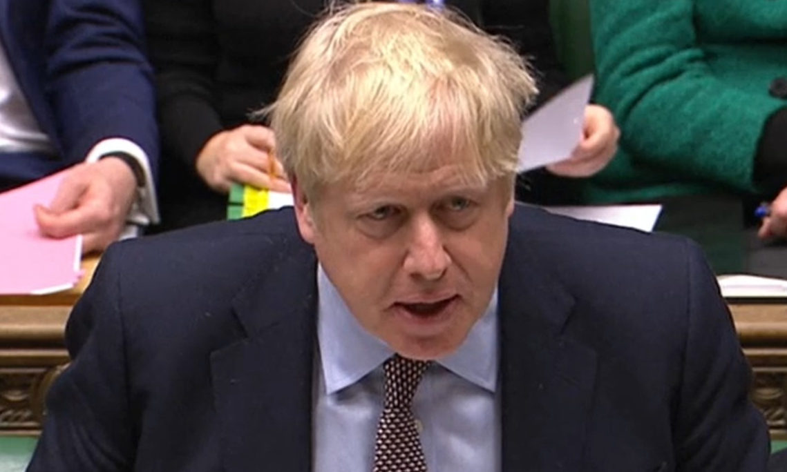 Boris Johnson speaks during Prime Minister's Questions.