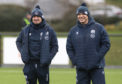 Scotland head coach Gregor Townsend (left) and assistant coach Pieter de Villiers.
