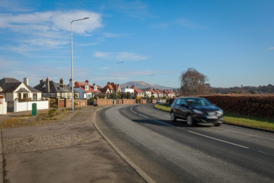 The A915 Largo Road, where the accident took place on Sunday morning.