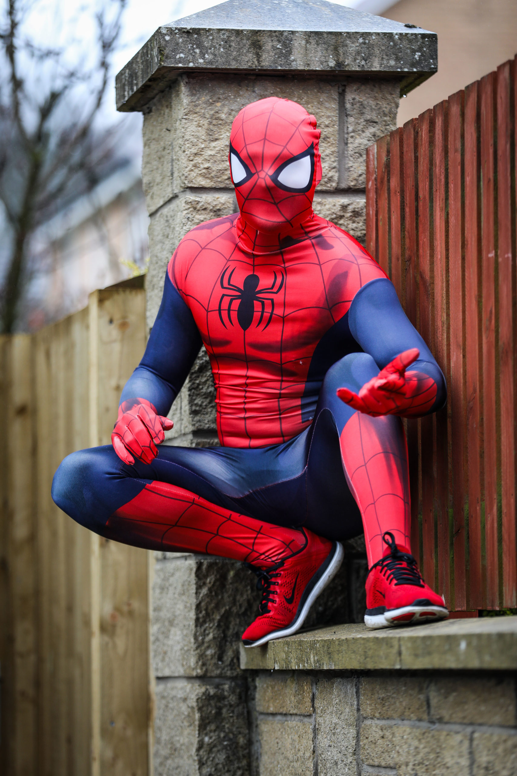 The Amazing Spider-Man spreads cheer on his daily run through Dunfermline