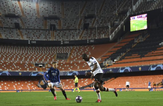 Valencia played in the Champions League behind closed doors.