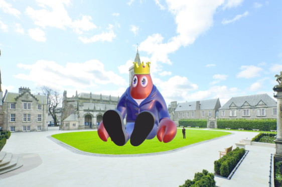 An inflatable lobster in St Salvator's Quadrangle will highlight pop artist Philip Colbert's opening exhibition in the new Wardlaw Museum.