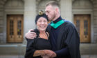 Matilda Latronico with son Sam Latronico, 27, from Perth who graduated in Ethnical Hacking. Mhairi Edwards/DCT Media