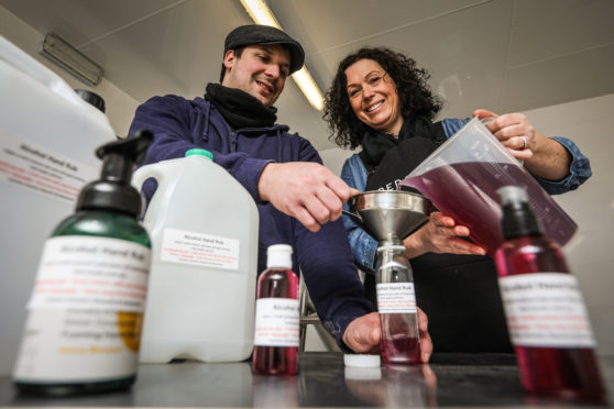 Redcastle Gin director Angie Jarron and distiller Lewis Scothern of Distillutions.