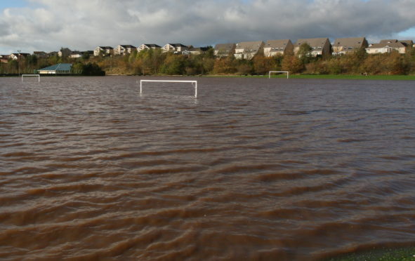 Previous flooding at Hercules Den in  Arbroath.