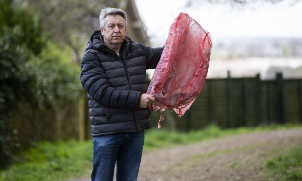 Councillor Forbes recovered the charred remnants of a lantern from a Perthshire field.