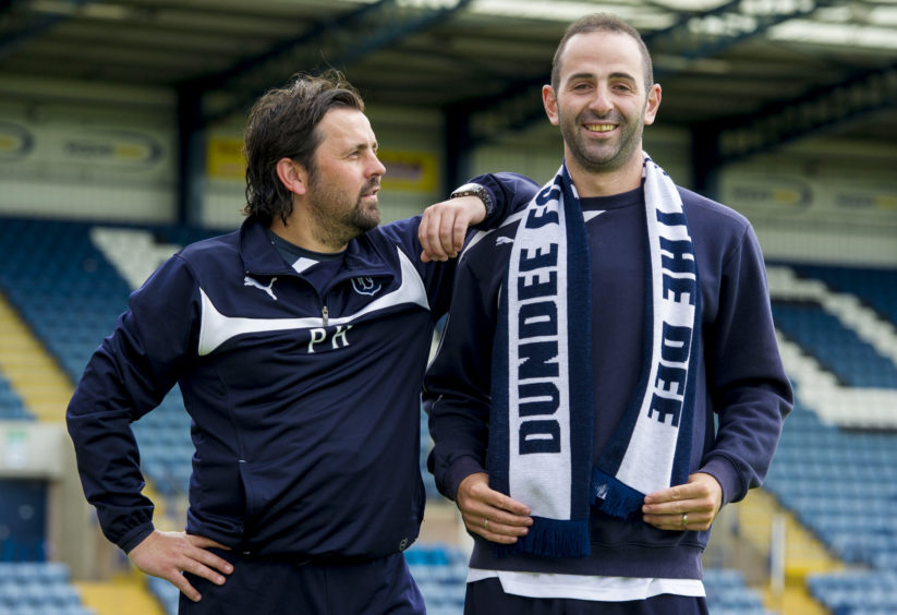 Paul Hartley brought Harkins back to Dens Park in 2014