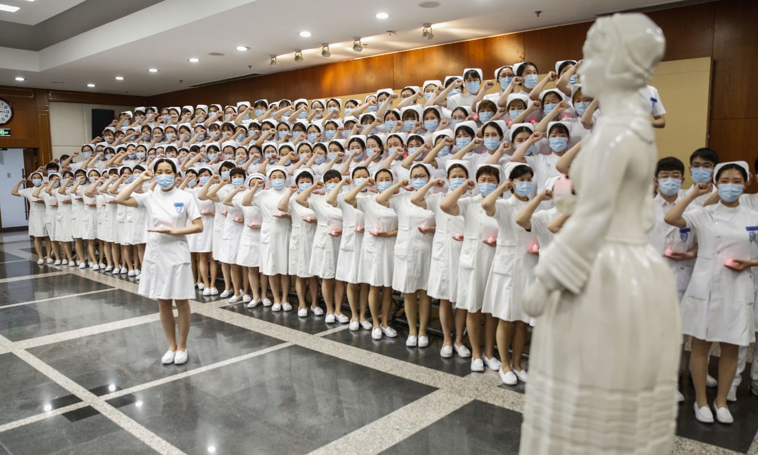 China Beijing Hospital Nurses Capping Ceremony - 26 Apr 2020