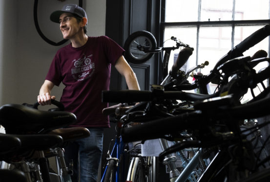 Scott Francis of Angus Cycle Hub at the Arbroath base.