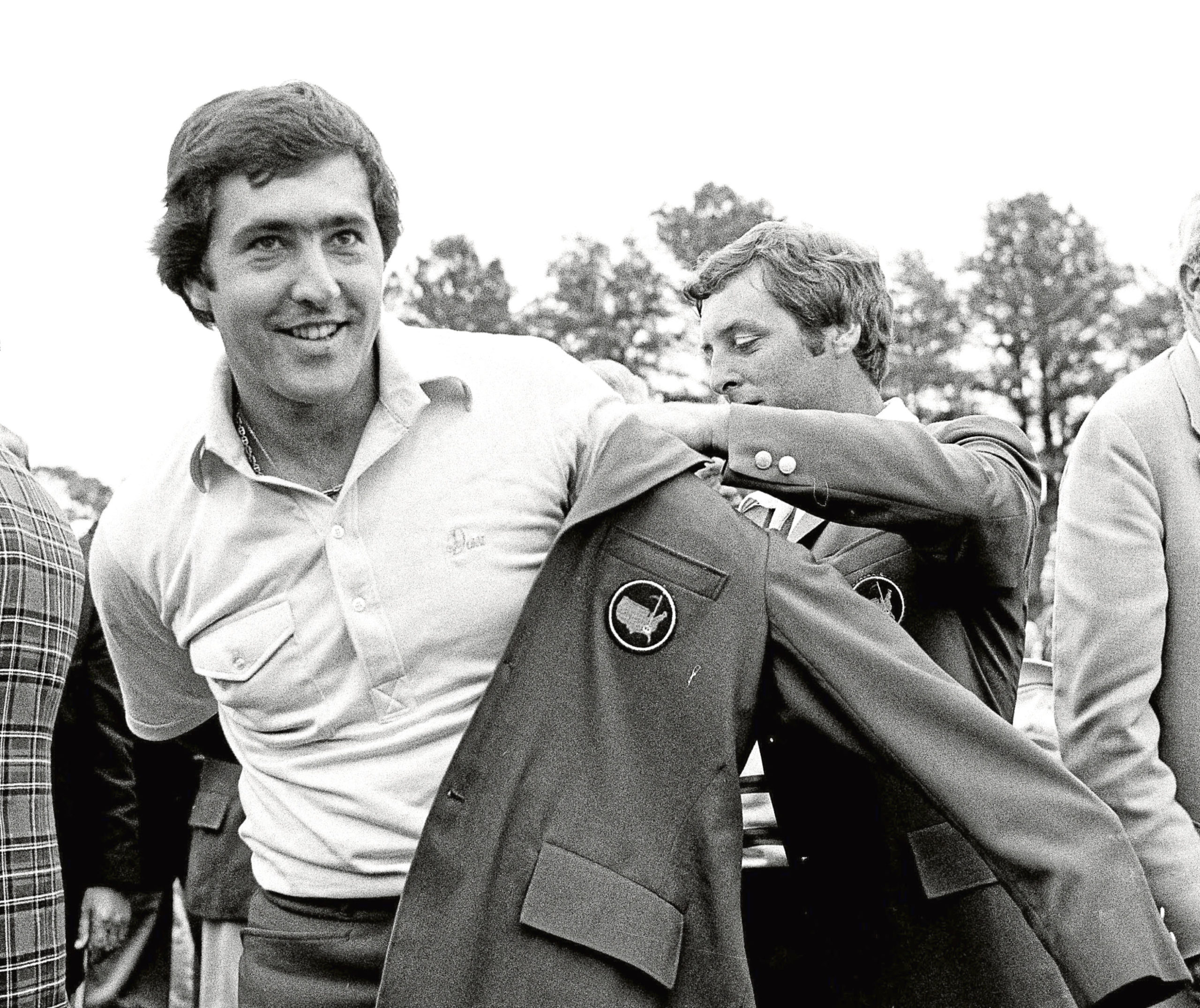 Mandatory Credit: Photo by Uncredited/AP/Shutterstock (6601920a)
Seve Ballesteros Seve Ballesteros of Spain, left, is helped with his Masters green jacket by the previous year's winner, Fuzzy Zoeller, right, after winning the 1980 Masters, in Augusta, Ga. Ballesteros had a 10-shot lead going to the back nine in the 1980 Masters before throwing away shots. His six-shot win was one of the most dominant Masters victories
Masters Five Blowouts Golf, Augusta, USA