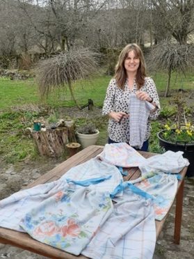 Dorothy has been stitching together infection control bags for NHS staff.