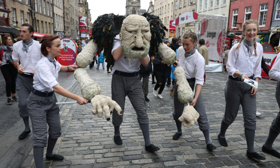 2017 saw a scene from a group production of Peer Gynt on the Royal Mile in Edinburgh.