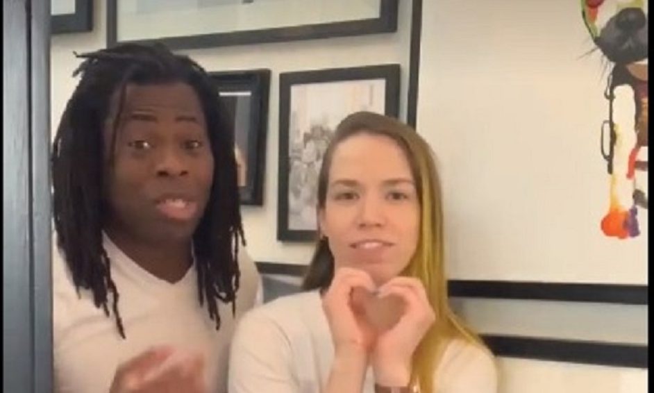 Ade Adepitan and wife Linda Harrison sent a goodwill message to the Arbroath care home.