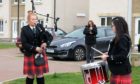 Piper Chloe Blakely (14) and Eva Seba (13) of the Community School of Auchterarder Pipe Band.
