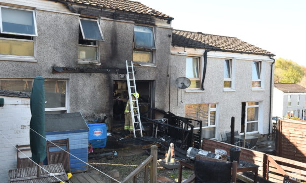 The fire at Bruce Crescent, Perth.