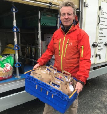 David Fox-Pitt with some of the grab bags.