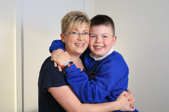 Debbie Finlay with her son, Finlay.