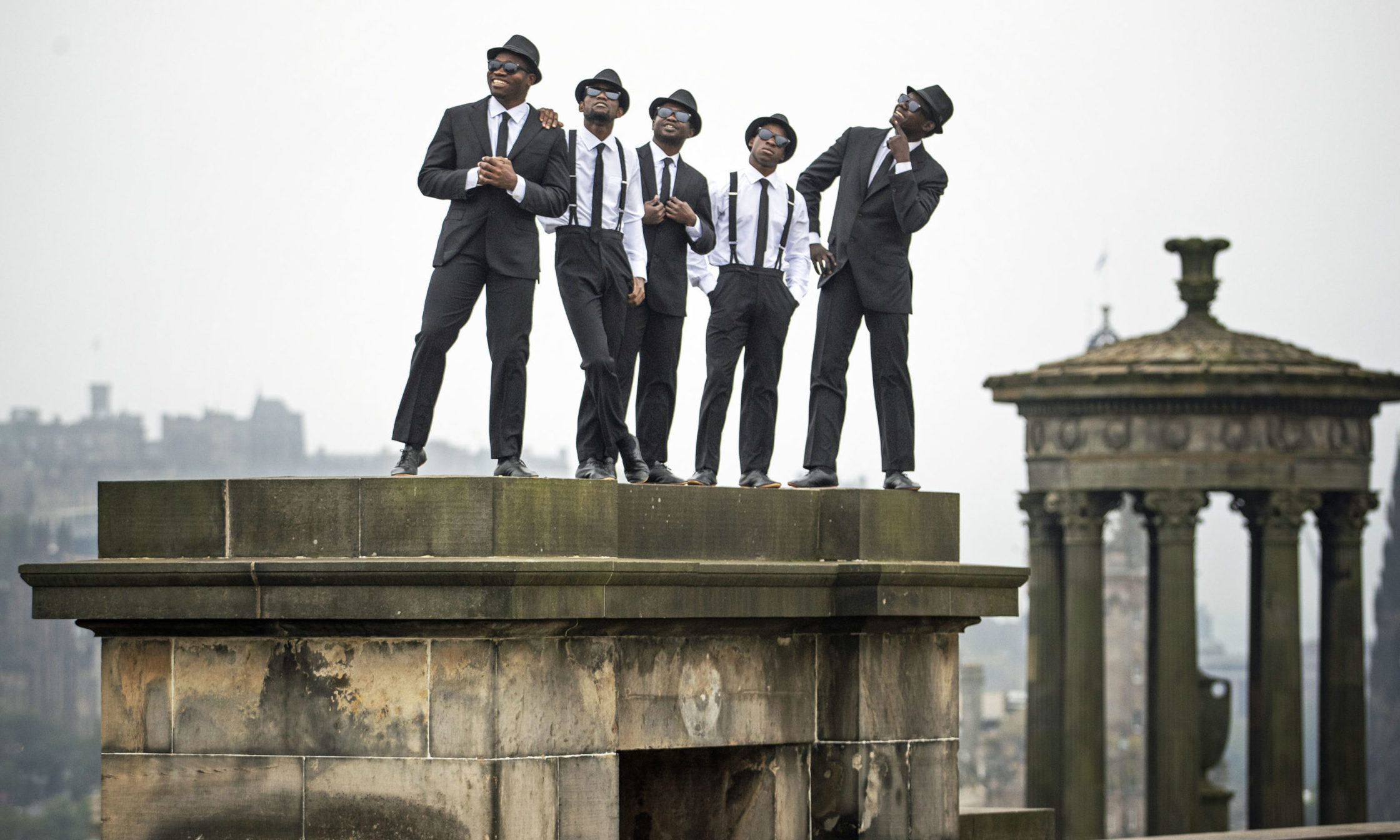 The Black Blues Brothers, five Kenyan artists, at the Fringe in 2019.