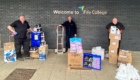 Fife College has donated PPE to NHS Fife and Fife Council. From left estates staff Drew Inglis, John Frew and Stuart Cain.