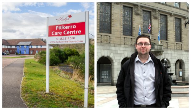 GMB Scotland's Drew Duffy (right) has criticised Pitkerro Care Centre's policies