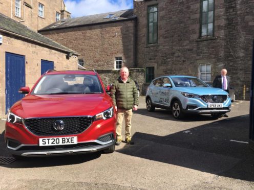 VAA chief executive Gary Malone (left) and George Ross, sales manager of Mackie Motors, Arbroath.