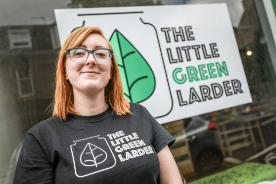 Jillian Elizabeth outside her shop, Little Green Larder.