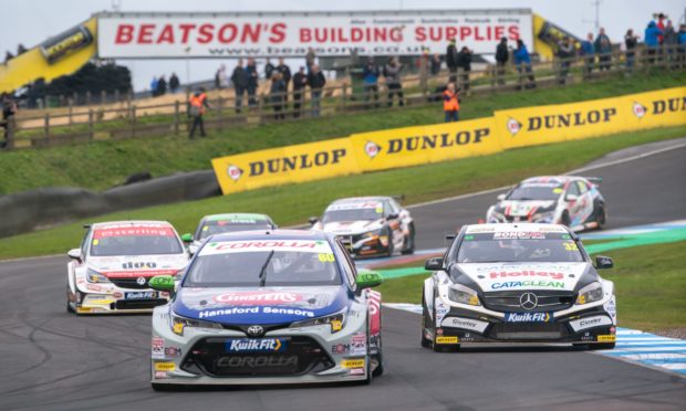 2019 BTCC action at Knockhill.