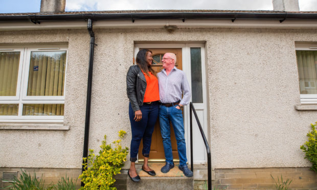 Peter and Fatou arrived home in Birnam after almost two months trapped in The Gambia.