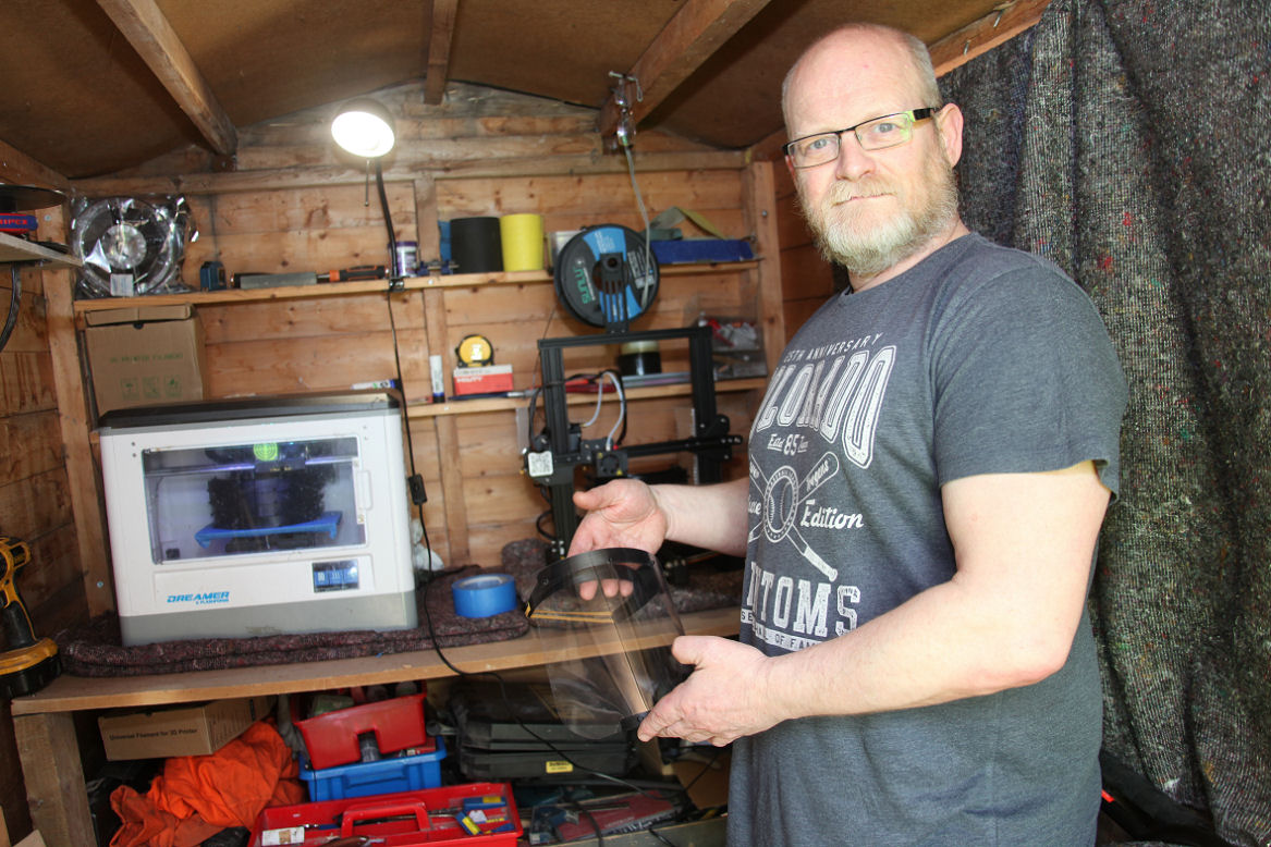 Steve Wild and his 3D printer.