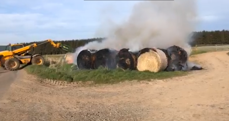 The fire broke out at Newton of Fothringham, near Forfar.
