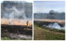 The Trottick Mill Ponds blaze.