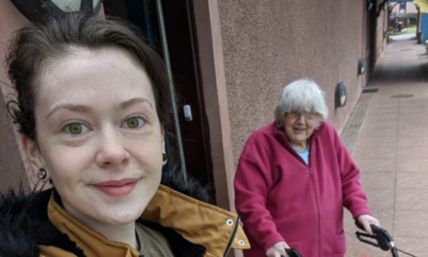 Blayre Mackellar and Beatrice Gerrard in Arbroath.