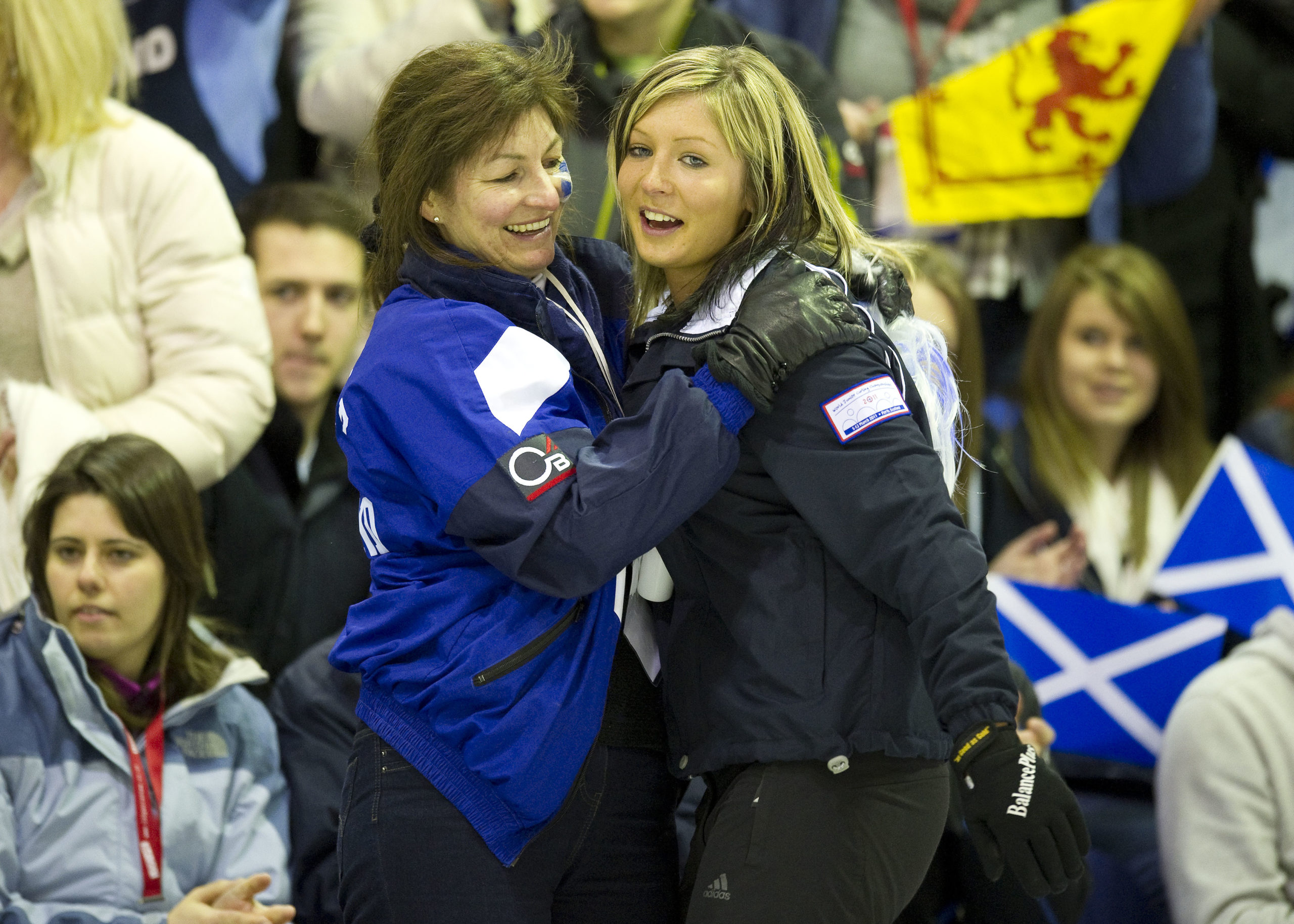 Eve Muirhead with mum, Lin, after winning the World Junior Curling Championships for a record fourth time.