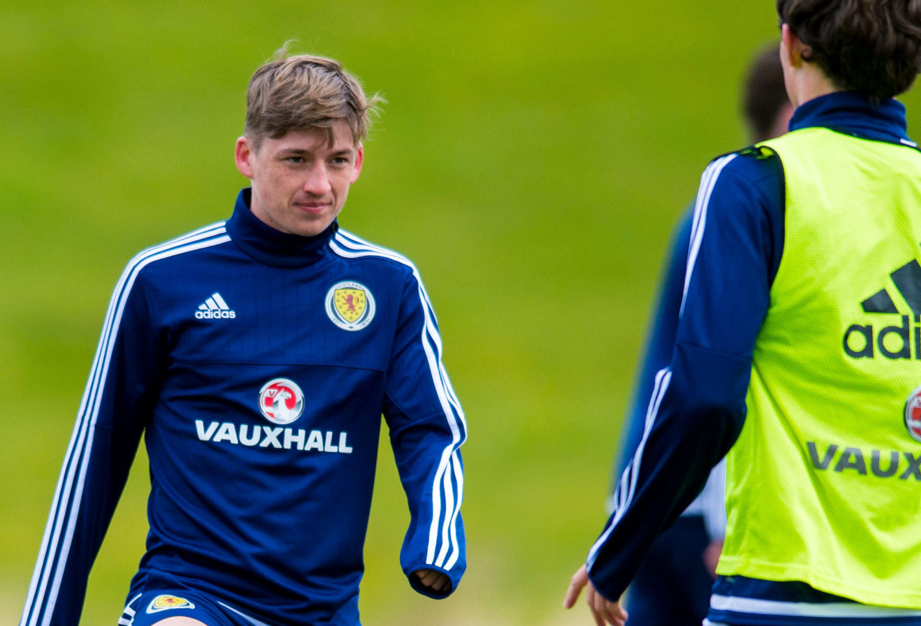 Ryan Gauld training with Scotland in 2016.