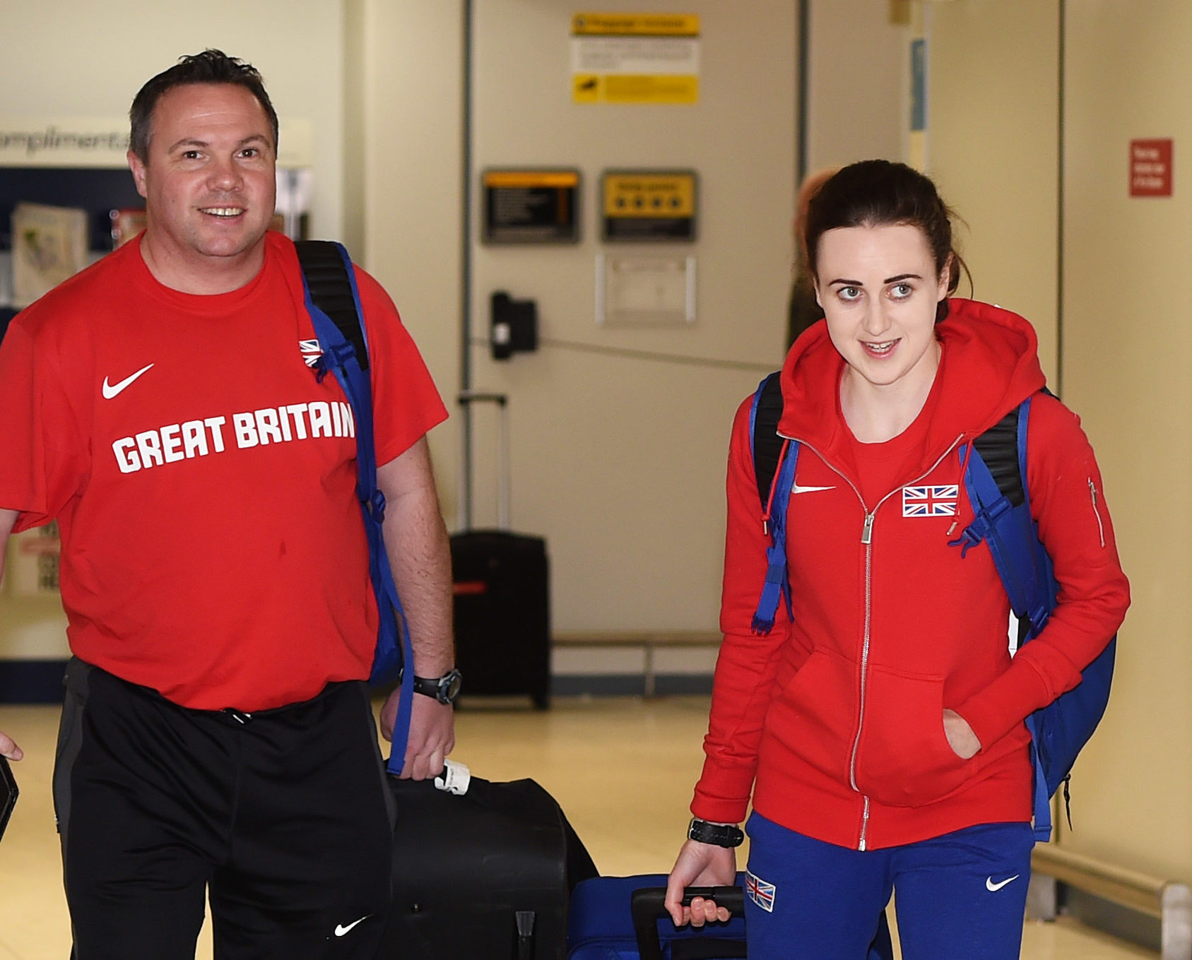 Laura Muir and her coach Andy Young.