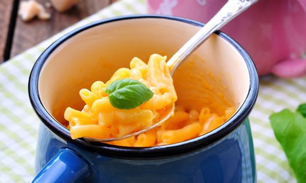 Macaroni in a mug is just one of the easy dishes you can create at home