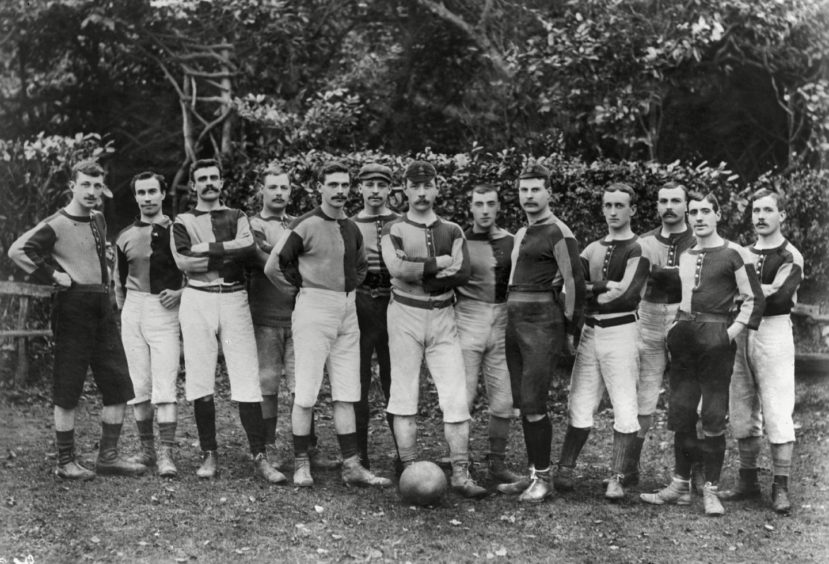 Dickson in the Aston Villa line-up at the 1892 FA Cup Final.