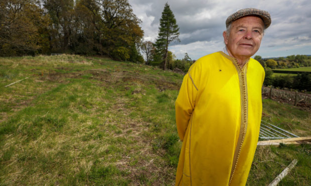 Andrew Threipland on the disused field section he plans to use for a Cemetary and Longbarrow