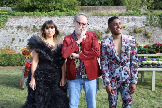 From left: Natasia Demetriou, Vic Reeves and Kristen Griffith-VanderYacht.