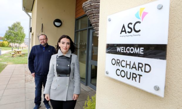 Donna Feeney and Scott Parker at Orchard Court Care Home in Balbeggie